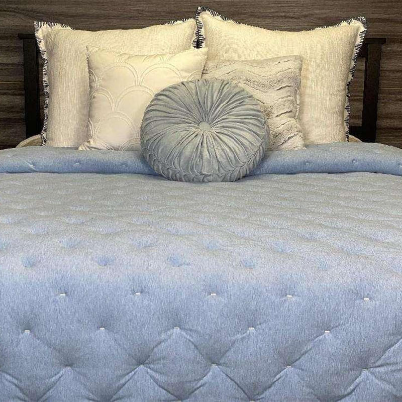 Heather Yarn Dyed Cotton Jersey Quilt Set